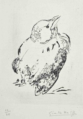 Giselle Halff, Pigeon, Original Etching, Mid-20th-Century-ZCI-1216706