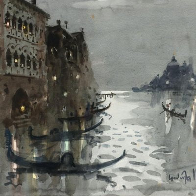 Giulio Falzoni, Venice, Watercolor on Paper-VMM-2026037