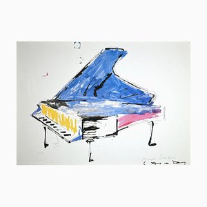 Giuseppe Chiari, Fluxus Piano, Original Lithograph, Late 20th Century-ZCI-889864