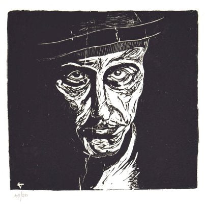 Giuseppe Viviani, Self-portrait, Woodcut, 1920s-ZCI-802976