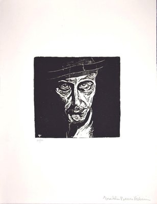 Giuseppe Viviani, Self-portrait, Woodcut, 1920s-ZCI-802976