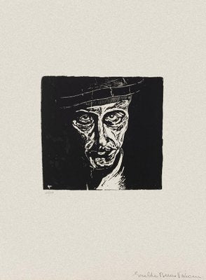 Giuseppe Viviani, Self-portrait, Woodcut, 1920s-ZCI-802976