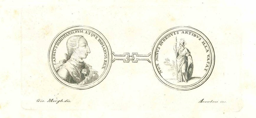 Givanni Morghen, Modern Coin from Reign of Two Sicilies, Etching, 18th-Century-ZCI-1164591