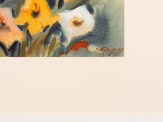 Gladioli, 1960s, Watercolor on Paper, Framed-GPP-1066559