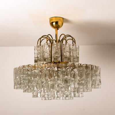 Glass and Brass Chandelier from Doria, 1960-VDW-954903