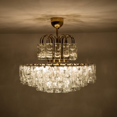 Glass and Brass Chandelier from Doria, 1960-VDW-954903