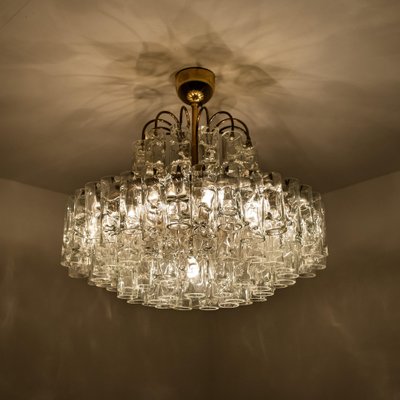 Glass and Brass Chandelier from Doria, 1960-VDW-954903