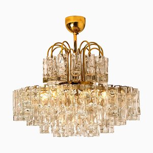 Glass and Brass Chandelier from Doria, 1960-VDW-954903