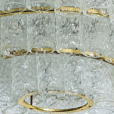 Glass and Brass Chandelier from Doria, Germany, 1960s-VDW-2044195