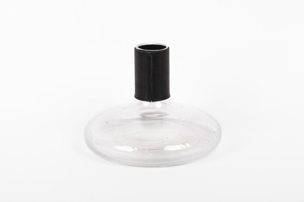 Glass and Leather Vase from Carl Auböck, Austria, 1960s-SFD-1328490