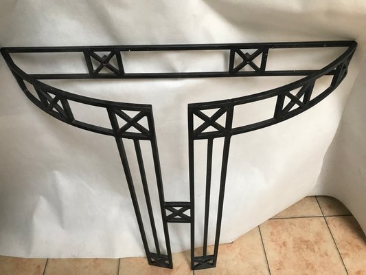 Glass and Metal Iron Console Side Table-WQQ-1344532