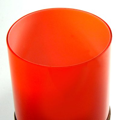 Glass and Teak Table Jar, Italy, 1970s-GIW-1700897