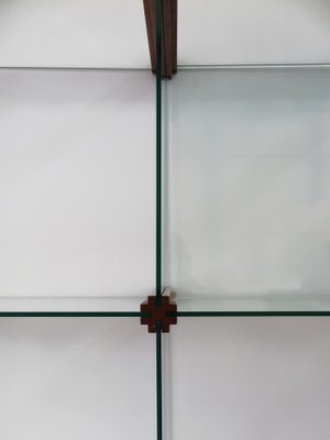 Glass and Wood Bookcase by Pierangelo Gallotti for Gallotti and Radice, 1980s-CC-1725694