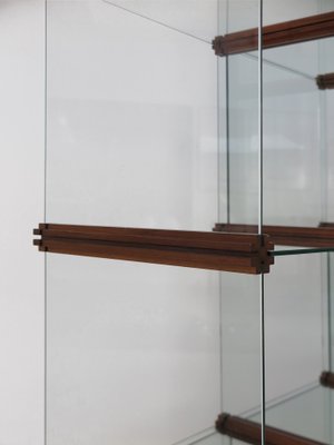 Glass and Wood Bookcase by Pierangelo Gallotti for Gallotti and Radice, 1980s-CC-1725694