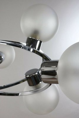 Glass Ball Sputnik Pendant Lamp, 1970s-FUP-890429