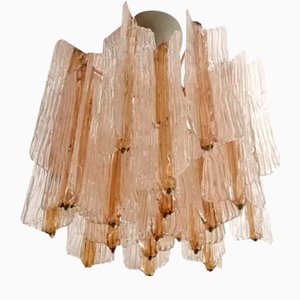 Glass Bark Chandelier from Venini, 1960s-FIP-994298