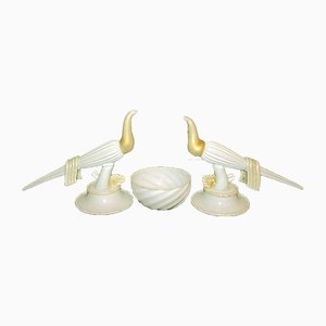 Glass Bird Sculptures by Napoleone Martinuzzi for Venini, Set of 3-YGE-590385