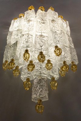 Glass Block & Gold Tulip Sconces from Barovier & Toso, 1940, Set of 2-MBH-1032382