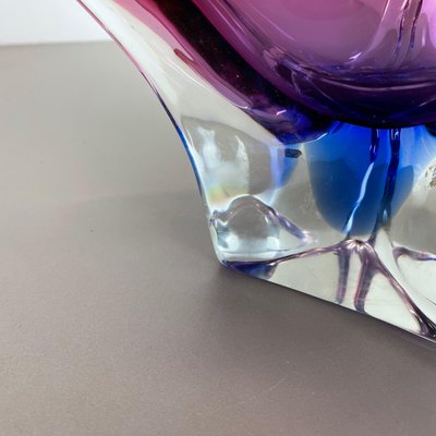 Glass Bowl Shell Centerpiece from Fratelli Toso, Italy, 1970s-QZ-1166886