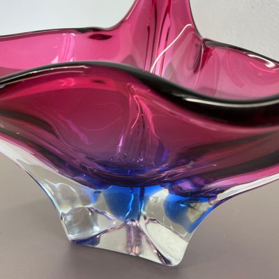 Glass Bowl Shell Centerpiece from Fratelli Toso, Italy, 1970s-QZ-1166886