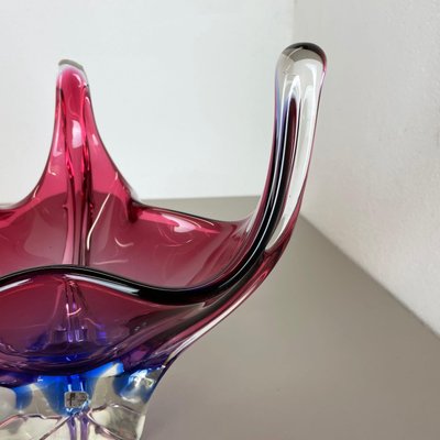 Glass Bowl Shell Centerpiece from Fratelli Toso, Italy, 1970s-QZ-1166886