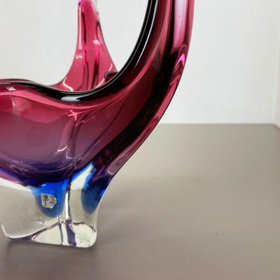 Glass Bowl Shell Centerpiece from Fratelli Toso, Italy, 1970s-QZ-1166886