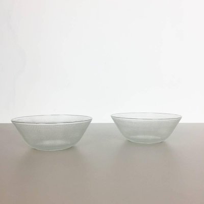 Glass Bowls by Wilhelm Wagenfeld for VLG Weisswasser, Germany, Set of 2-QZ-1053229