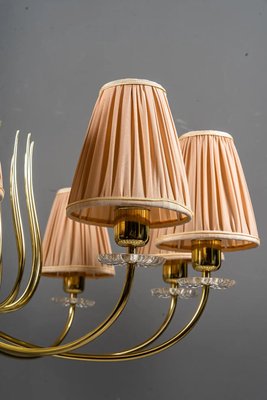 Glass & Brass Chandelier by J. & L. Lobmeyr for Lobmeyr, 1950s-SPD-1299413