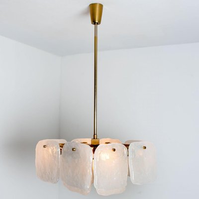 Glass & Brass Pendant Light by J.T. Kalmar, Austria, 1960s-VDW-1350713