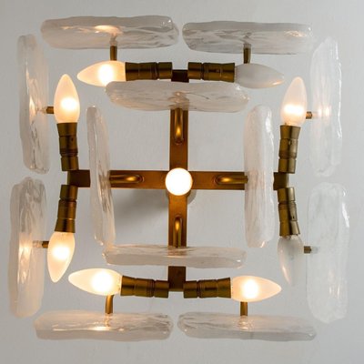 Glass & Brass Pendant Light by J.T. Kalmar, Austria, 1960s-VDW-1350713