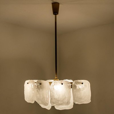 Glass & Brass Pendant Light by J.T. Kalmar, Austria, 1960s-VDW-1350713