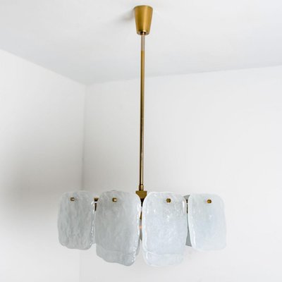 Glass & Brass Pendant Light by J.T. Kalmar, Austria, 1960s-VDW-1350713