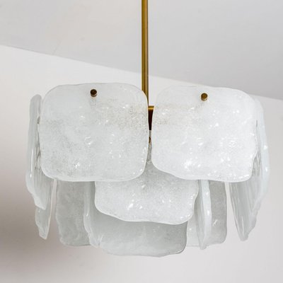 Glass & Brass Pendant Light by J.T. Kalmar, Austria, 1960s-VDW-1350713