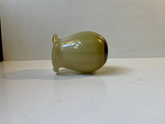 Glass Bud Vase with Optical Stripes from Holmegaard, 1930s-LCR-1058075