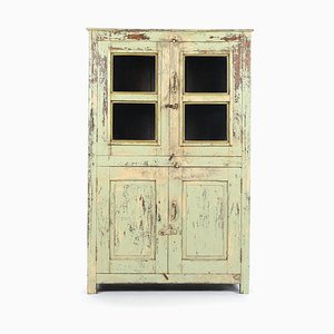 Glass Cabinet in Patinated Wood-NQ-624929