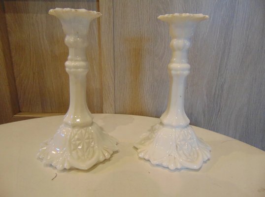 Glass Candle Holders from Ząbkowice Steelworks, 1970s, Set of 2-CAQ-796742