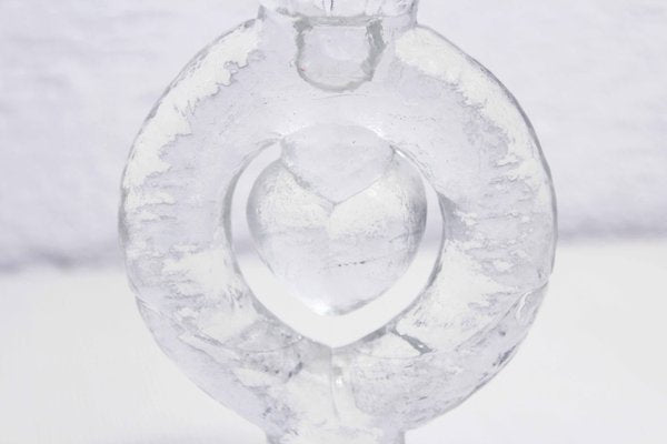 Glass Candleholders Duo by Staffan Gellerstedt for Pukeberg, 1970s, Set of 2-BQF-1093849