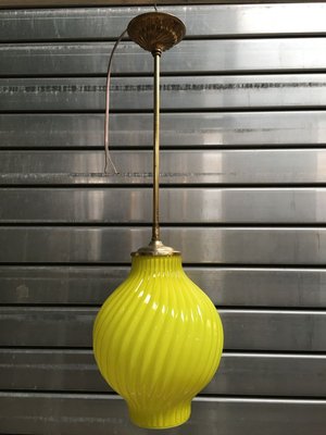 Glass Ceiling Lamp, 1960s-WQQ-891567