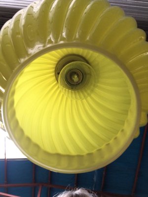 Glass Ceiling Lamp, 1960s-WQQ-891567