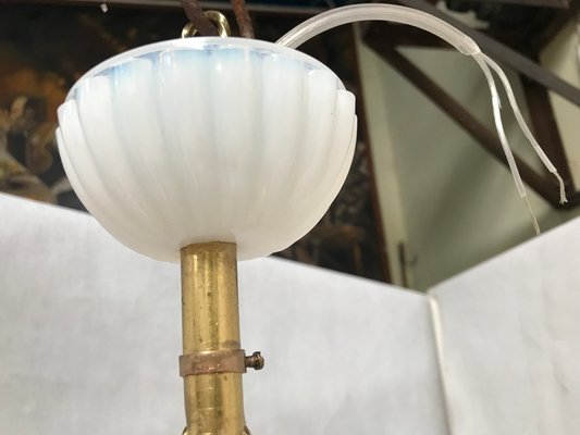 Glass Ceiling Lamp, 1960s-WQQ-1374943