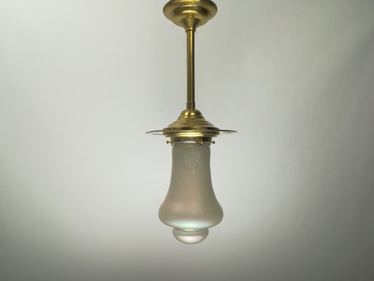 Glass Ceiling Lamp from Wiener Werkstätte, 1920s-KDB-1417140