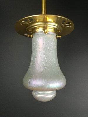 Glass Ceiling Lamp from Wiener Werkstätte, 1920s-KDB-1417140