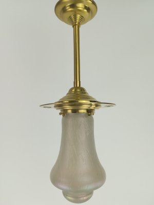 Glass Ceiling Lamp from Wiener Werkstätte, 1920s-KDB-1417140