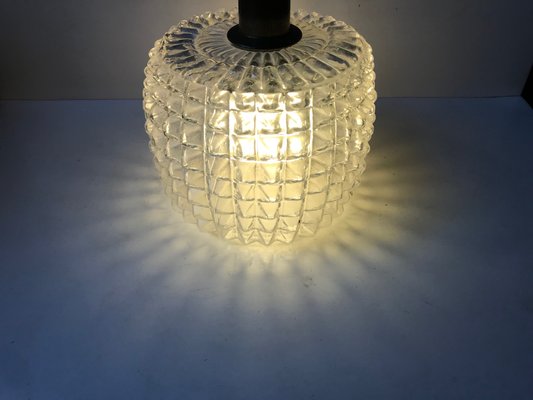 Glass Ceiling Lamp with Diamond Pattern from Vitrika, 1960s-LCR-879116