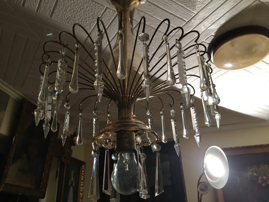 Glass Chandelier, 1970s-WQQ-802880