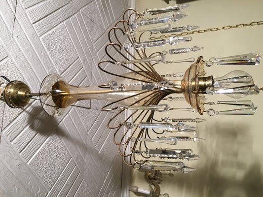 Glass Chandelier, 1970s-WQQ-802880