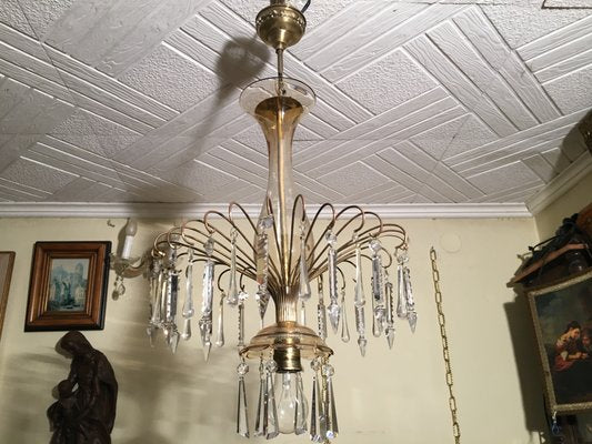 Glass Chandelier, 1970s-WQQ-802880