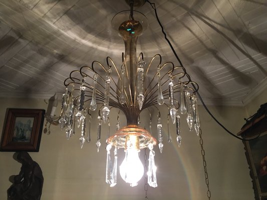 Glass Chandelier, 1970s-WQQ-802880