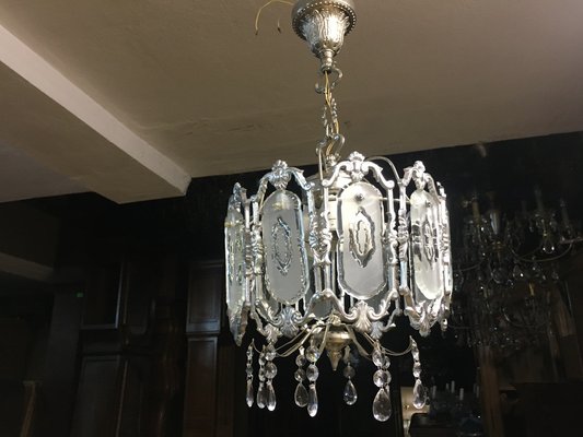 Glass Chandelier, 1970s-WQQ-1033654