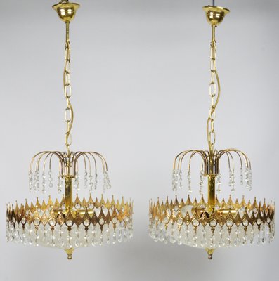 Glass Chandelier, Germany, 1970s-NXX-2027911